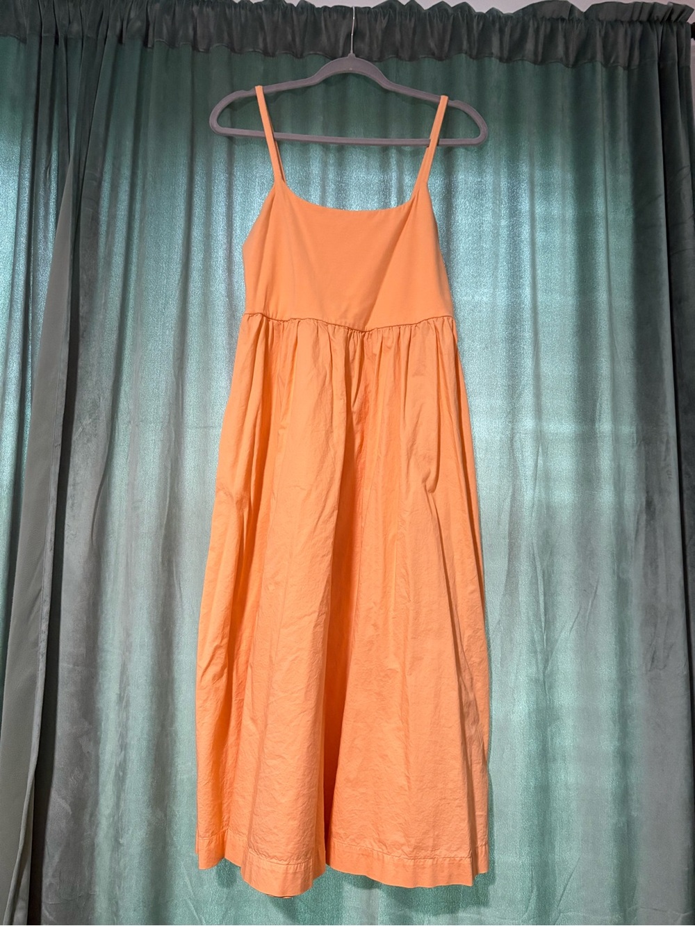 Old Navy Peach-Orange Sleeveless Midi Dress